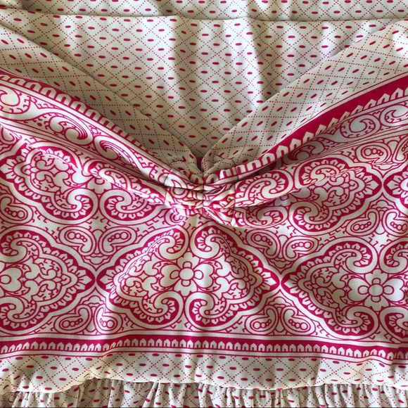 Strapless dress with pink detailing - Picture 6 of 8